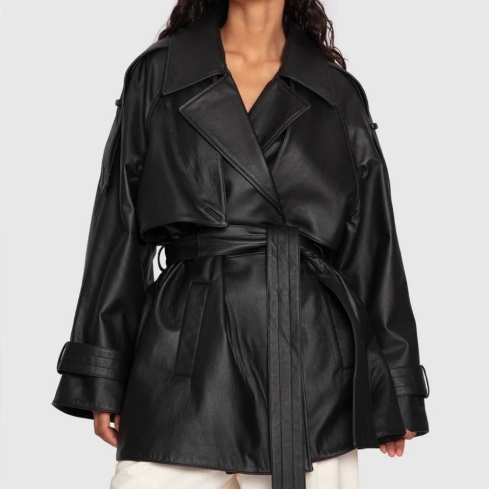 Women's Belle & Bloom Forevermore Leather Trench Coat